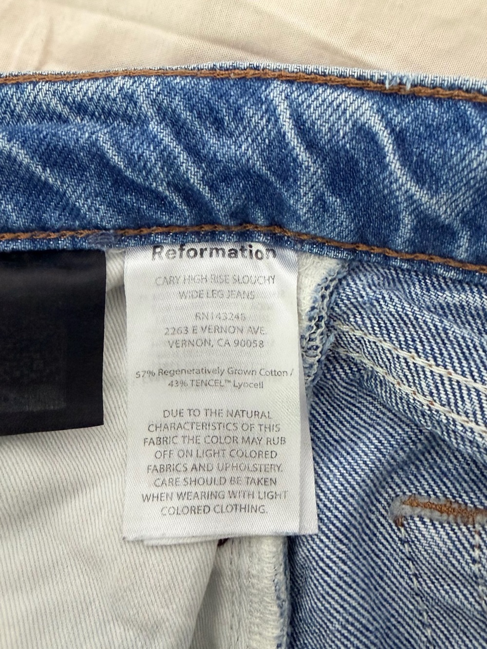 Reformation Cary High Rise Slouchy Wide Leg Jeans - Picture 5 of 5